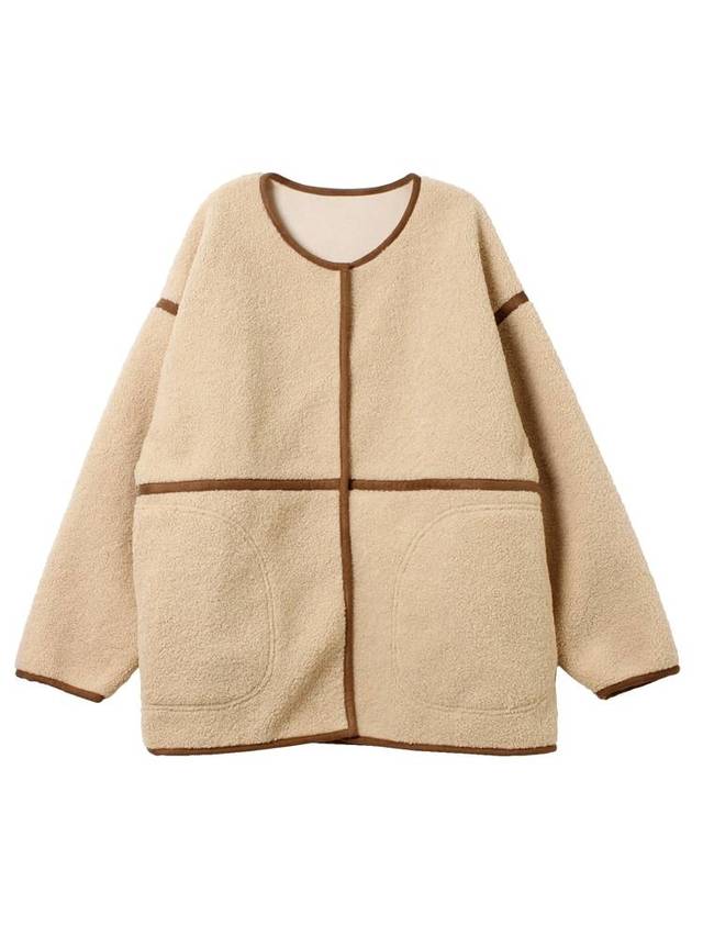 コーデュロイ ボア 切り替え ワークジャケット