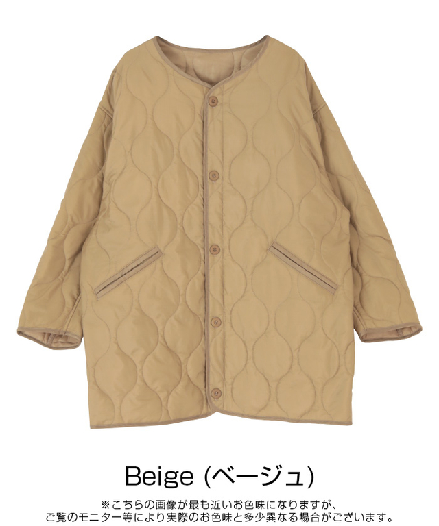 キルティングショートコート