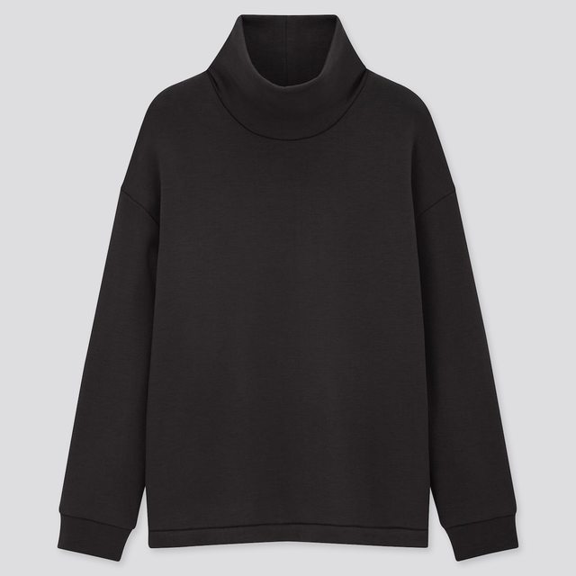 ストレッチフリースタートルネックプルオーバー
