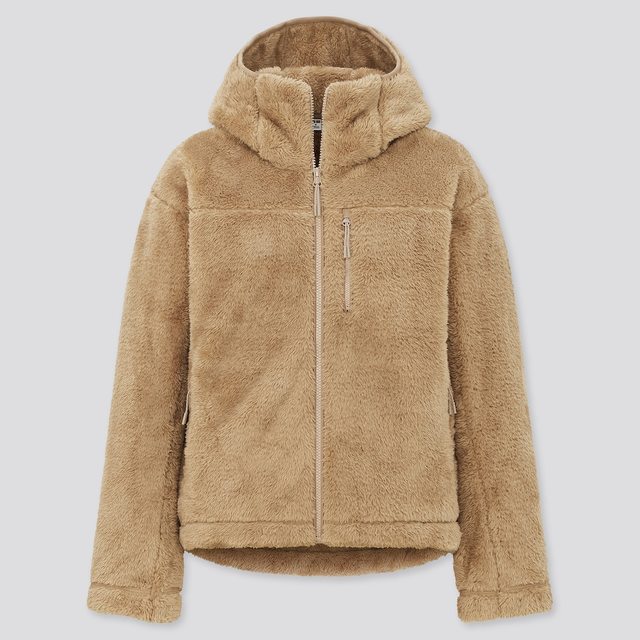 防風ファーリーフリースフルジップパーカ