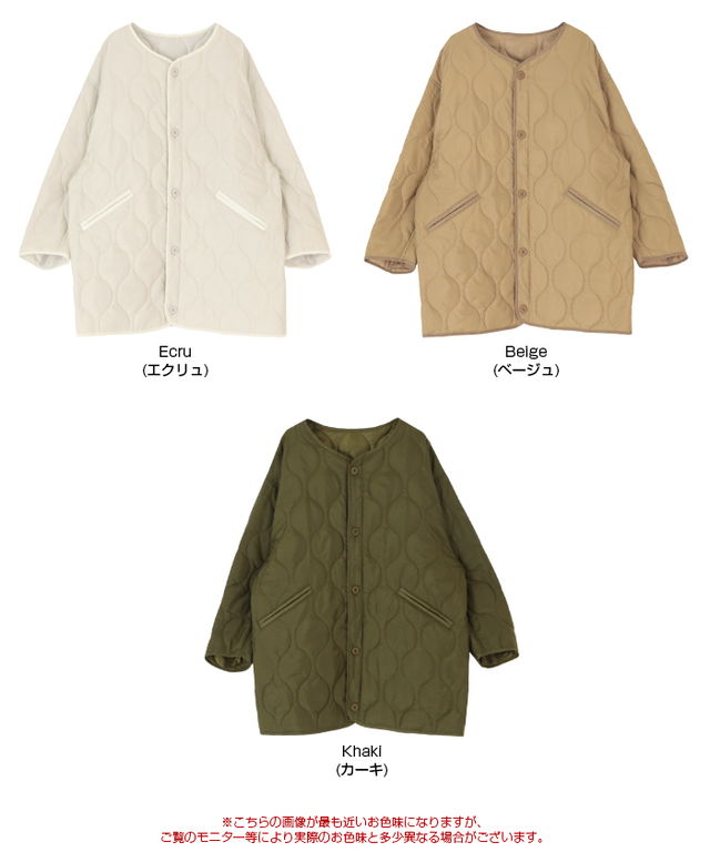 キルティングショートコート